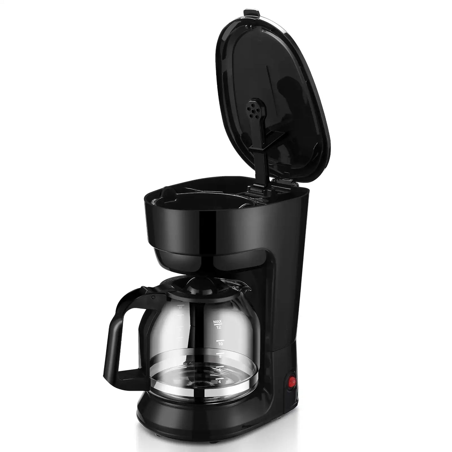 Enjoy a smooth, rich, satisfying cup of coffee with the Black 12-Cup Drip Coffee Maker with Removable Filter Basket