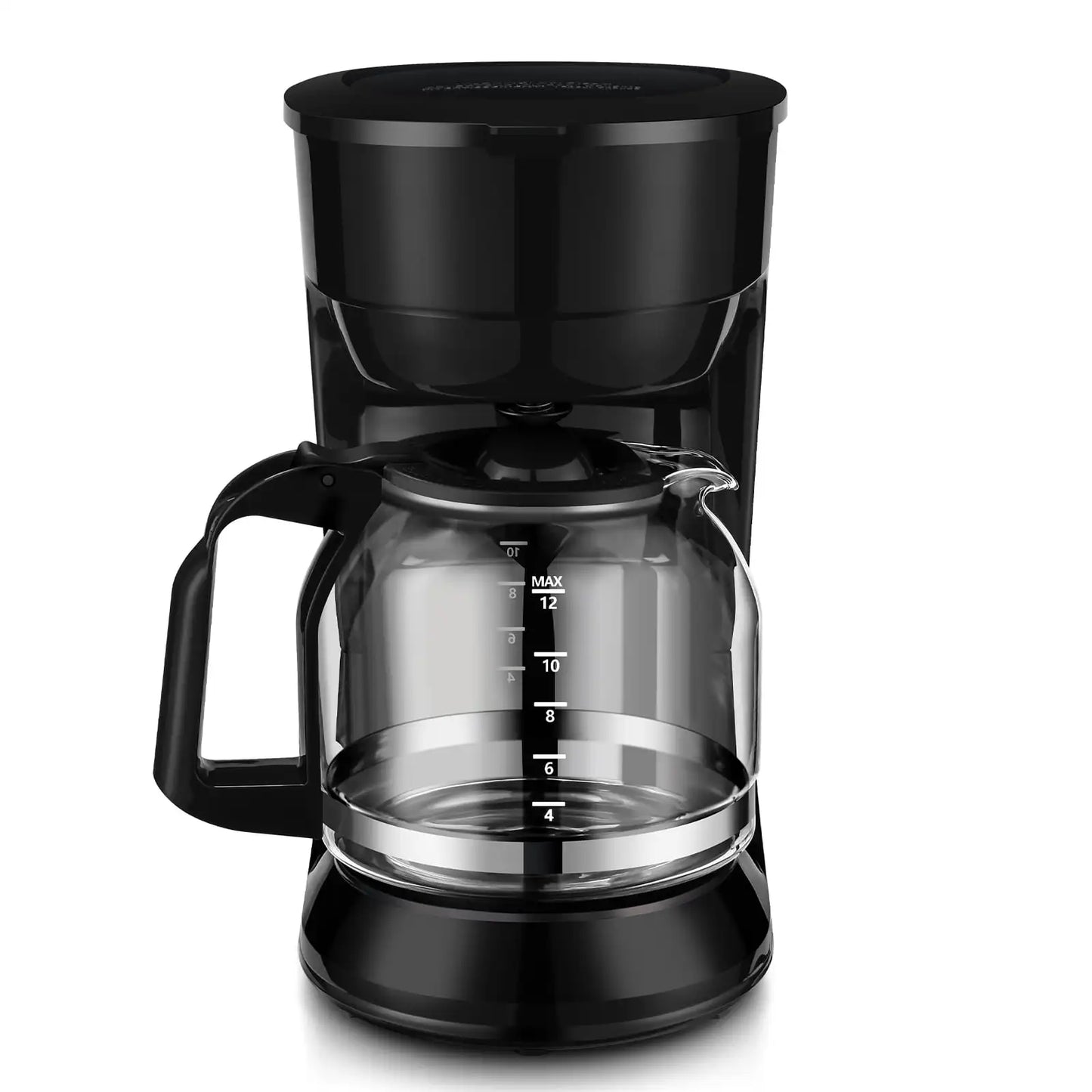 Enjoy a smooth, rich, satisfying cup of coffee with the Black 12-Cup Drip Coffee Maker with Removable Filter Basket