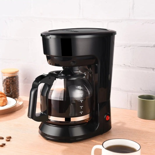 Enjoy a smooth, rich, satisfying cup of coffee with the Black 12-Cup Drip Coffee Maker with Removable Filter Basket
